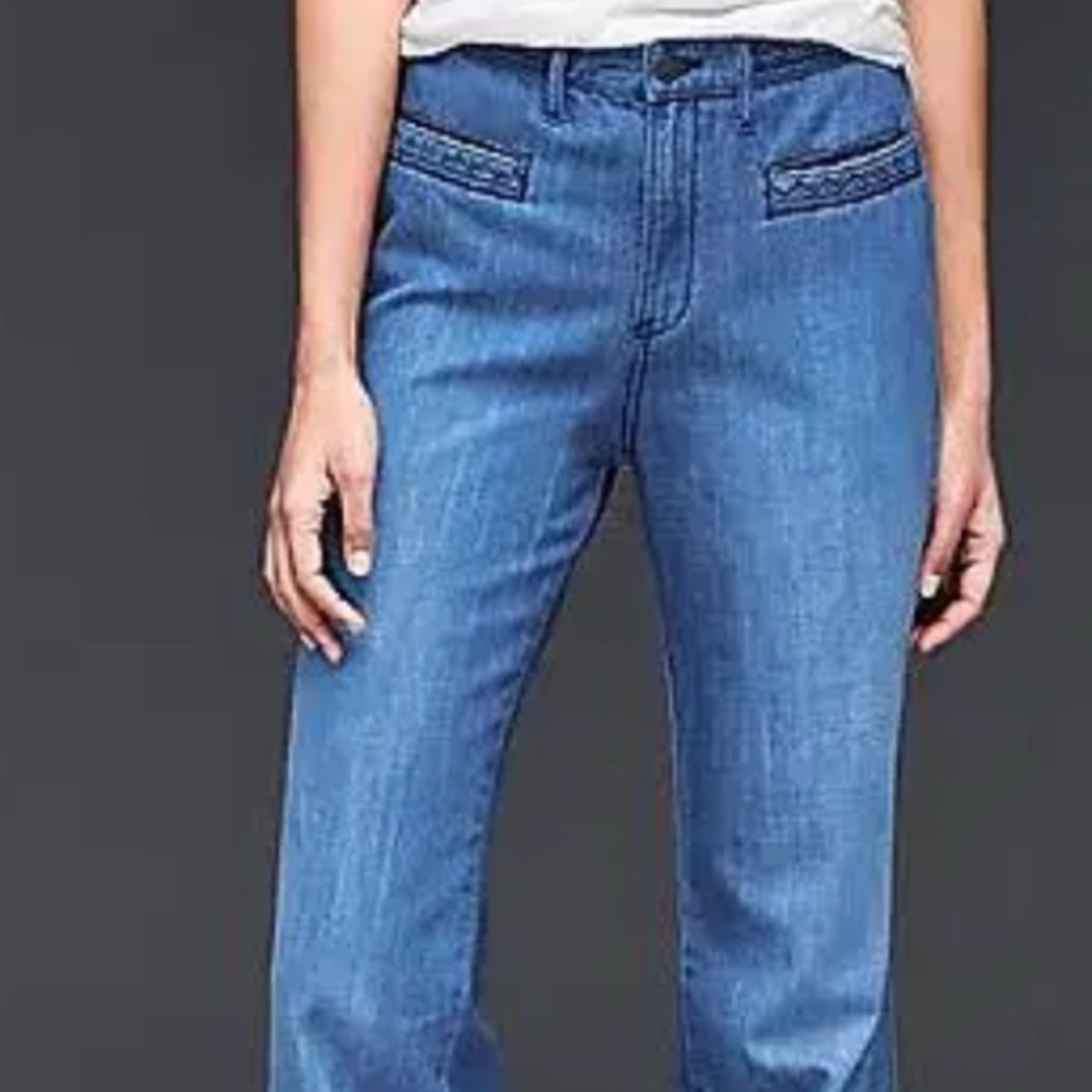 Gap 1969 Original Flare Wide Leg Jeans with Braid